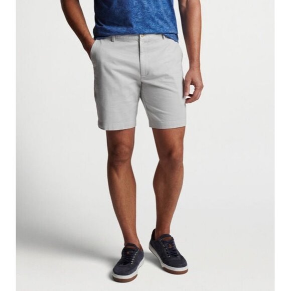New Peter Millar Pilot Twill Short Light Grey Shorts in Light Gray Size 40 - Picture 1 of 11